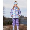 Deux par Deux Girl 3-In-1 Mid-Season Outerwear Set with Printed Jacket Mauve and Blue, Pink Mountain - 2 of 4