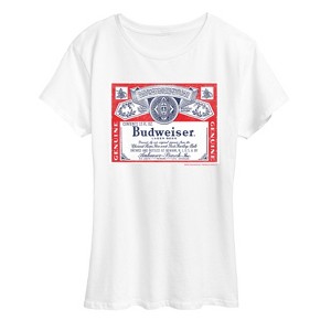 Women's - Budweiser - Budweiser Label Short Sleeve Graphic T-Shirt - 1 of 4
