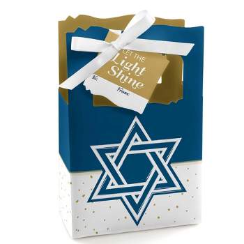 Big Dot of Happiness Happy Hanukkah - Chanukah Party Favor Boxes - 12 Count