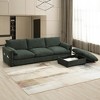 96.5'' Chenille L-Shaped Sectional Sofa with Storage Ottoman, Adjustable Phone Holder, USB Charger and Elephant Ear-Shaped Armrests - 4 of 4