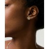 Molenia 14K Gold Pearl Rose Earrings for Women, 925 Sterling Silver Flower Stud Earrings Real Freshwater Pearls Cute Jewelry - 2 of 4