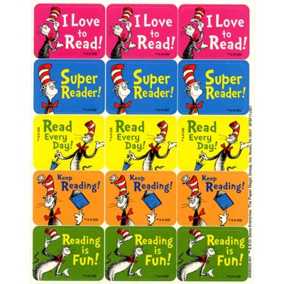 Eureka Cat in the Hat Reading Success Stickers, Pack of 120 (Pack of 6)