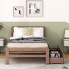 Gulches Modern Design Twin Size Platform Bed Frame with 2 Drawers for Walnut Color - 2 of 4
