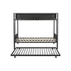 Twin Over Twin Bunk Bed With Trundle, Wood Slats, 2 Side Ladders, Guardrail Metal Bed Frame, No Spring Box Needed Sturdy Metal Frame For Bedroom - 3 of 4