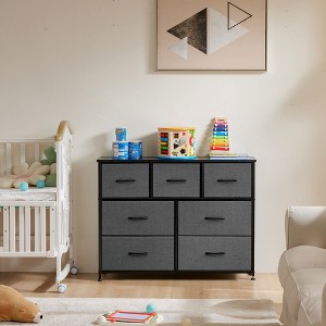 RISOKEYS Dresser for Bedroom with Fabric Drawers,TV Stand,Storage Cabinet,with Metal Frame and Wooden Top for Clothing, Closet,Guest Room, - 1 of 4