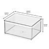 Medium Shallow Organizer Bin - Set of 4 - Clear - Made in USA - 3 of 4