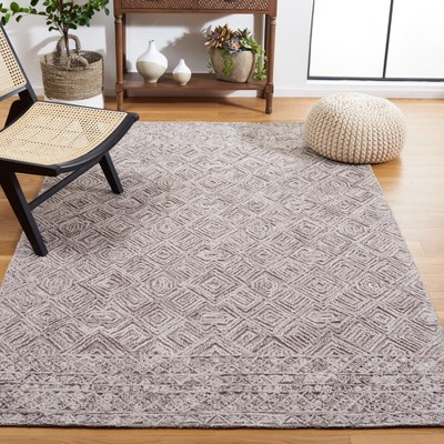 Hand-Tufted Textural Wool Area Rug - 8' x 10' - Brown