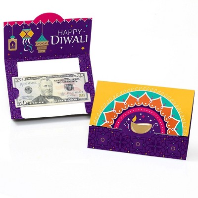 Big Dot of Happiness Happy Diwali - Festival of Lights Party Money and Gift Card Holders - Set of 8