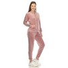 Women's 2-Piece Velour with Faux Leather Stripe - White Mark - 2 of 4