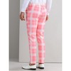 Lars Amadeus Men's Flat Front Contrasting Colors Plaid Dress Pants - 3 of 4