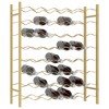 vidaXL Wine Rack for 48 Bottles Gold Metal - 3 of 4