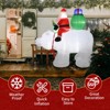SEVOBAL Inflatable Holiday Decorations 6ft Christmas Santa Claus Rides Polar Bear Garden Santa Claus Decor Outdoor Xmas Decor, White, 37.8"*76.8"*71" - 3 of 4