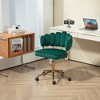 RISOKEYS Cute Office Chair with Back,Comfy Armless Office Chairs & Velvet Desk Chair with Wheels,360 Swivel Makeup Chair with Adjustable High - 4 of 4