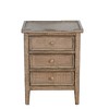 Royal Hampton 3 Drawers End Table, Distressed Mahogany Wood, 19 Inch - 3 of 4