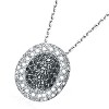 Guili Halloween Sterling Silver Black and Clear Cubic Zirconia Vintage Necklace - 2 of 2