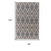 Tan and Gray Geometric Hand Woven Area Rug - 3 of 4