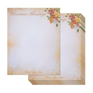 Faithful Finds 100 Sheets Christmas Blessings Letterhead Stationery Printer Paper (8.5 x 11 in.) - 1 of 4