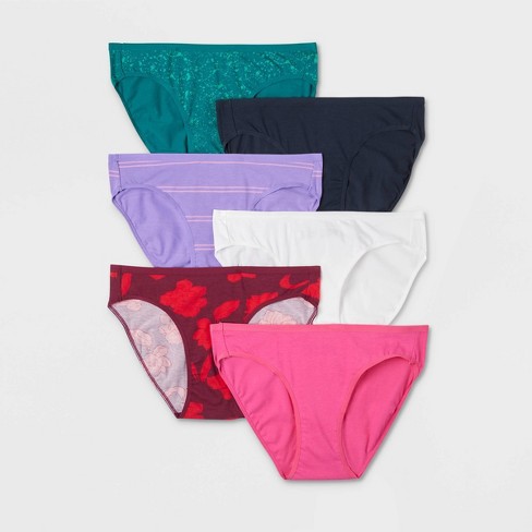 Women's Cotton Bikini Underwear - Auden™ Assorted Green L : Target