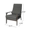 Christopher Knight Home Hoye Mid Century Modern Upholstered Accent Chair - 3 of 4