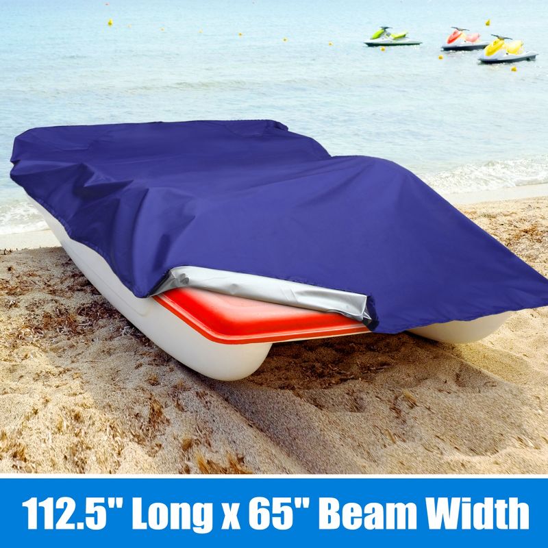 Unique Bargains 300D Solution-Dyed Polyester Pedal Boat Cover with Air Vents 112.5"x65 1 Set, 3 of 7