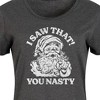 Women's - Instant Message - Santa I Saw That You Nasty Christmas Graphic T-shirt Dress - 2 of 4