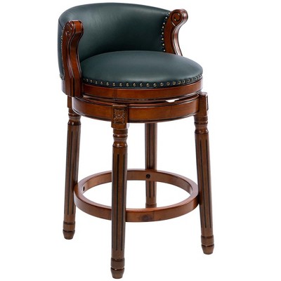 Resenkos Counter Bar Stools, Counter Stool,360 Degree Swivel Bar Height Chair with Backs for Home Kitchen Counter(Blue 1pc)