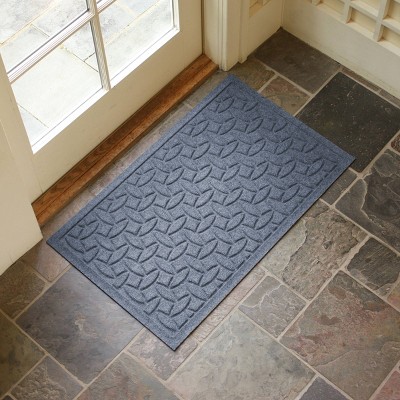 Eco-Friendly Blue WaterHog 25'' Outdoor Mat with Water Dam Border