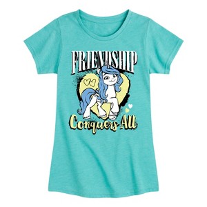 Girls' - My Little Pony - Friendship Conquers All Fitted Short Sleeve Graphic T-Shirt - 1 of 4