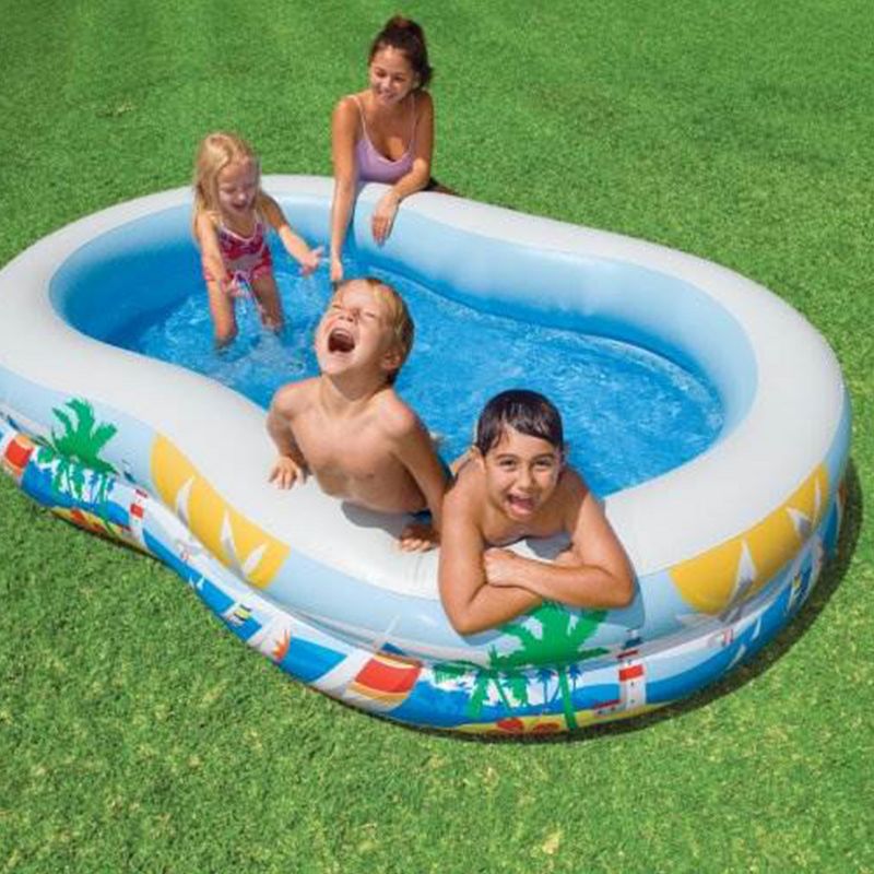 Intex 8.6ft x 5.25ft x 18in Swim Center Inflatable Ocean Side Swimming Pool, 5 of 7