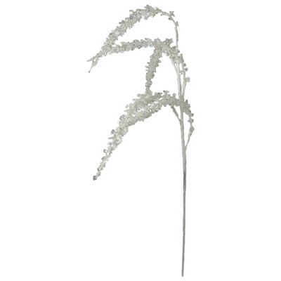 Northlight 27" White Sequins Weeping Artificial Pick