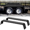 2 Pack Heavy Duty Trailer Fenders for Double Axle Trailers - 14 Gauge Steel Bolt-On Fenders Fit 13" to 15" Tires - 2 of 4