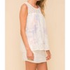 Women's TIE DYE SWISS DOT LACE YOKE BLOUSE TOP - Hem & Thread - 4 of 4