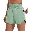 PINSPARK Quick Dry Running Shorts for Woman High Waist Athletic Workout Gym Short Elastic Stretch Mesh Panty Liner with 2 Utility Pockets - 4 of 4