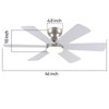 46 Inch Downrod Ceiling Fan with 5 Blades - 2 of 4