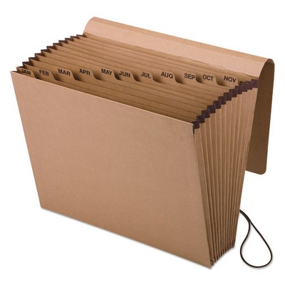 MyOfficeInnovations Expanding File Pockets – Letter Size, 3.5” Expansion, Brown Cardstock – 25/Box