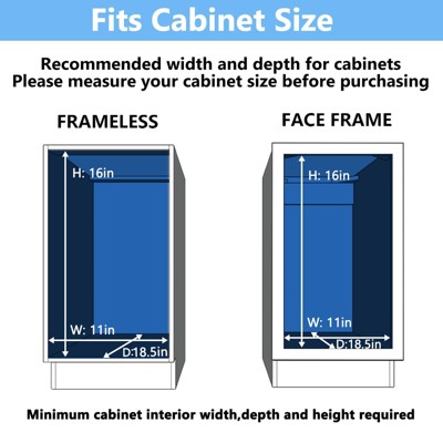 HomLux 2 Tier Individual Pull Out Cabinet Organizer 10.5in W x 18in D Slide Out Kitchen Cabinet Storage Sliding Shelves — фото 4