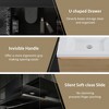 ChicFurnit Bathroom Vanities 42 Inch Wallmounted Vanity with Wave Textured Drawers for Bathroom, Beige, 41.93"*19.69"*15.75" - 4 of 4