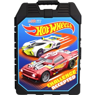 Bright Blue Plastic Hot Wheels 48 Car Carry Case