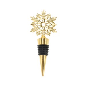 Unique Bargains Snowflake Bottle Stopper Christmas Design Zinc Alloy Aluminum Alloy TPR 4.41"x1.93"x0.79" 1 Pc - 1 of 3