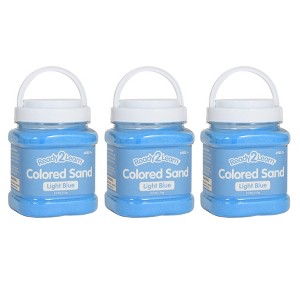 READY 2 LEARN™ Colored Sand - Light Blue - 2.2 lb. Jar - Pack of 3 - 1 of 4