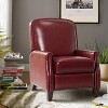 Deborah Modern Wooden Upholstery Modern Genuine Leather Recliner with Nailhead Trim for Living Room and Bedroom  | ARTFUL LIVING DESIGN - 2 of 4