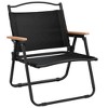 vidaXL Camping Chairs 2 pcs Black 21.3"x16.9"x23.2" Oxford Fabric - 3 of 4