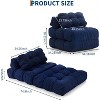Folding Sofa Bed 2-Pack - Convertible sleeper chairs with pillow, back support & machine washable cover for living room & bedroom. - 2 of 4