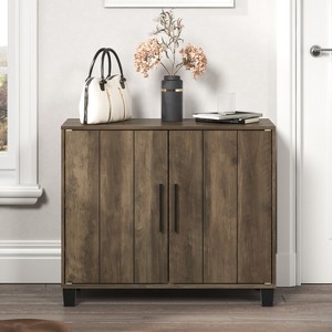 26.2 in. H x 31.1 in. W Wood Shoe Storage Cabinet in White, Dusty Grey Oak, Knotty Oak - 1 of 4