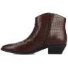 Journee Women's Taliah Medium and Wide Width Western Ankle Booties - 2 of 4