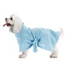 Unique Bargains Drawstring Dog Bathrobe Soft Fast-Drying Dog Towel S Blue - 4 of 4