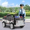 Costway Kids Ride on Police Car with 3 Speeds Megaphone Music FM Radio Flashing Lights - 3 of 4
