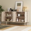 Modern 4-door Sideboard with Convex Pattern Doors and 2 Silver Handle - 3 of 4