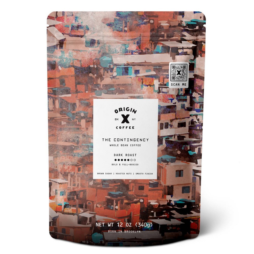 Origin X The Contingency Dark Roast Whole Bean Coffee - 12oz: Vegan, Arabica