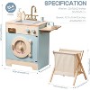 ROBOTIME Kitchen Washer Playset with Clothes Basket, Iron and Sink, Toy Sets, Blue, 20"*11.8"*22" - 2 of 4